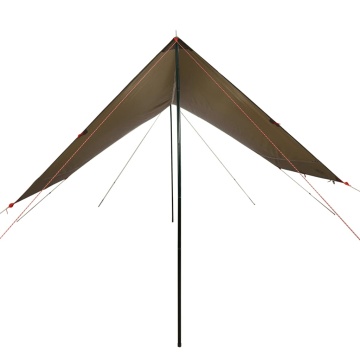 Prelată de camping, maro, 462x306x211 cm, impermeabilă - Img 4