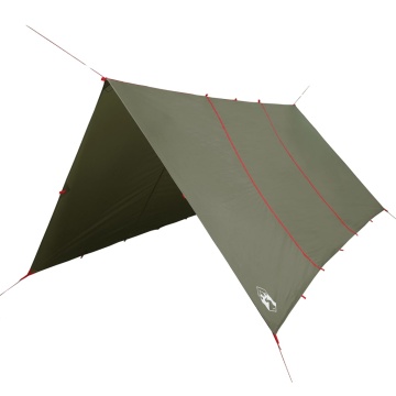 Prelată de camping, verde măsliniu, 451x420 cm, impermeabilă - Img 2