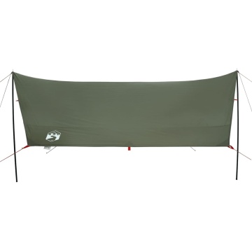 Prelată de camping verde măsliniu, 462x306x211 cm, impermeabilă - Img 8