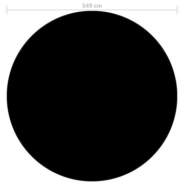 Prelată piscină, negru, 549 cm, PE - Img 3