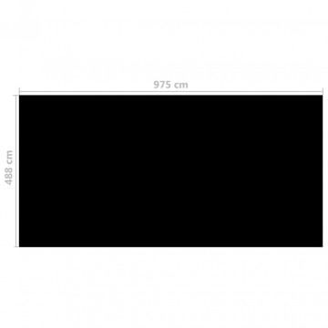 Prelată piscină, negru, 975 x 488 cm, PE - Img 4