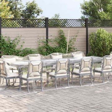 Prelata transparenta cu ochiuri 3x6 m PVC - Img 2