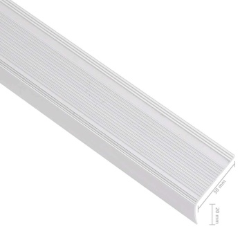 Profile trepte formă L, 15 buc, argintiu, 100 cm, aluminiu - Img 5