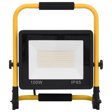 Proiector cu LED și mâner, alb cald, 100 W - Img 4