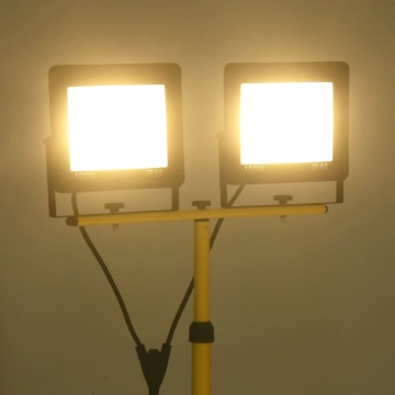 Proiector cu LED și trepied, 2x100 W, alb cald - Img 2