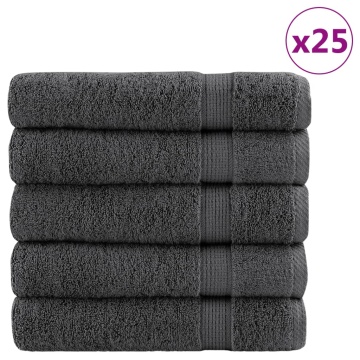 Prosoape de duș premium 25buc alb 70x140cm 600 gsm 100% bumbac - Img 1