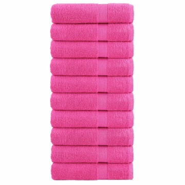 Prosoape de mâini premium SOLUND 10 buc. roz 50x100cm 600 gsm - Img 1