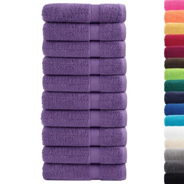 Prosoape de mâini premium SOLUND 10buc. violet 50x100 cm 600gsm - Img 2