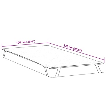 Protecție de saltea, alb, 100x220 cm, impermeabilă - Img 6