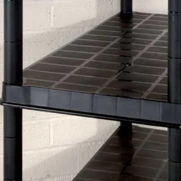 Raft de depozitare cu 5 polițe, negru, 170x40x185 cm, plastic - Img 7