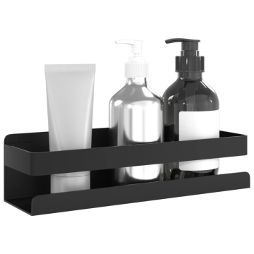 Raft de duș negru mat 23x6,5x6 cm oțel inoxidabil 304 periat - Img 3