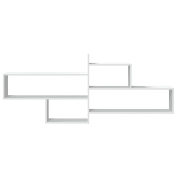 Raft de perete, alb, 167,5x18x68 cm, lemn prelucrat - Img 4