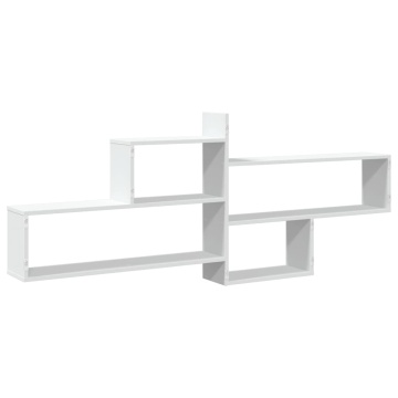 Raft de perete, alb, 167,5x18x68 cm, lemn prelucrat - Img 5