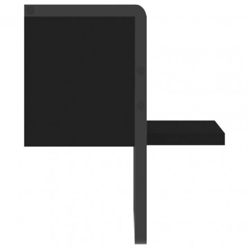 Raft de perete cu bare, negru, 20x25x30 cm - Img 8