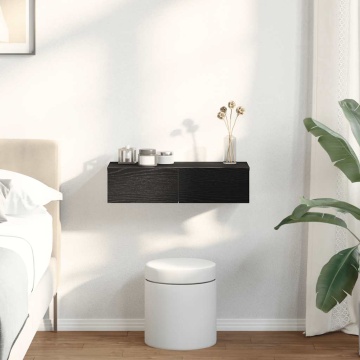 Raft de perete cu sertare negru 60x26,5x15 cm lemn prelucrat - Img 3