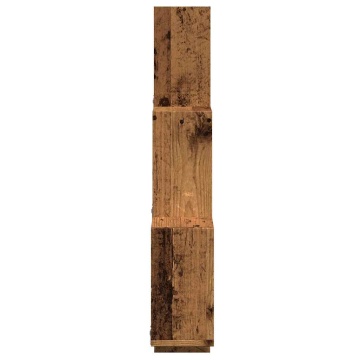 Raft de perete cub, lemn vechi, 78x15x93 cm, lemn prelucrat - Img 8