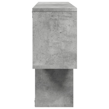 Raft de perete, gri beton, 100x20x53 cm , lemn prelucrat - Img 8