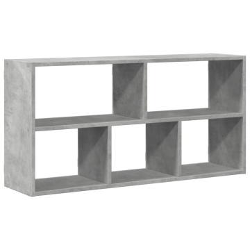 Raft de perete, gri beton, 100x25x50 cm, lemn prelucrat - Img 2