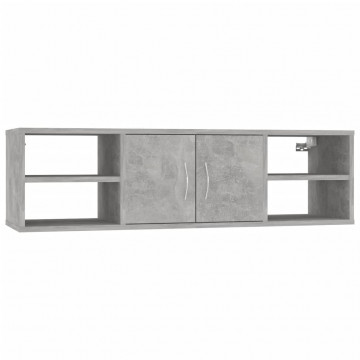 Raft de perete, gri beton, 102x30x29 cm, PAL - Img 2