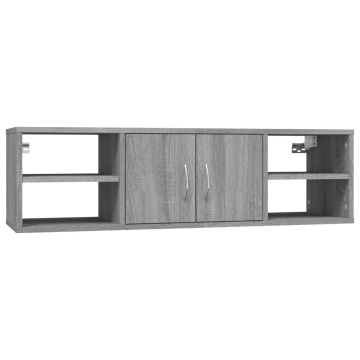 Raft de perete, gri sonoma, 102x30x29 cm, lemn compozit - Img 2