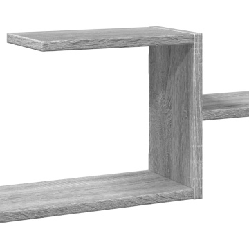 Raft de perete, gri sonoma, 104x15x49 cm, lemn prelucrat - Img 7