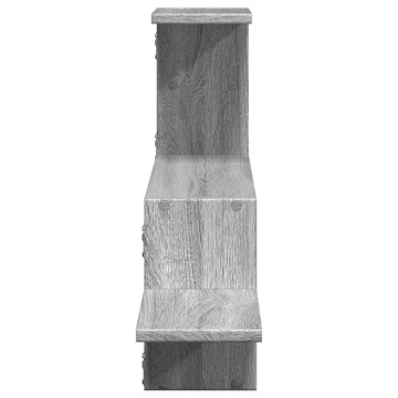 Raft de perete, gri sonoma, 104x15x49 cm, lemn prelucrat - Img 8
