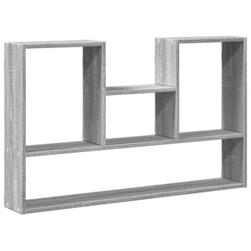 Raft de perete, gri sonoma, 99x15x60 cm, lemn prelucrat - Img 2