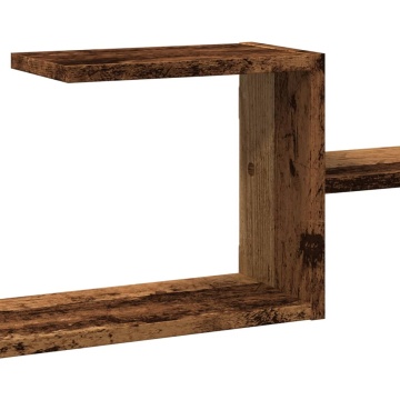 Raft de perete, lemn vechi, 104x15x49 cm, lemn prelucrat - Img 7