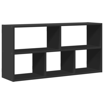 Raft de perete, negru, 100x25x50 cm, lemn prelucrat - Img 2