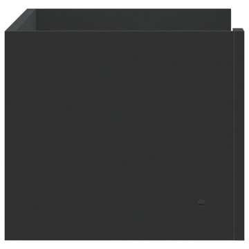 Raft de perete, negru, 70,5x35x30,5 cm, lemn prelucrat - Img 8