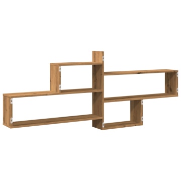 Raft de perete stejar artizanal 167,5x18x68 cm lemn prelucrat - Img 5