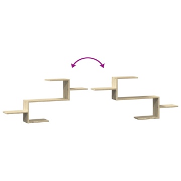 Raft de perete, stejar sonoma, 104x15x49 cm, lemn prelucrat - Img 6