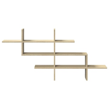 Raft de perete, stejar sonoma, 124,5x18x60,5 cm, lemn prelucrat - Img 4