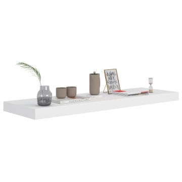 Raft de perete suspendat, alb, 80x23,5x3,8 cm, MDF - Img 3