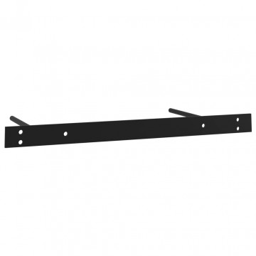 Raft de perete suspendat cu sertar, negru, 80 x 25 x 8 cm - Img 6