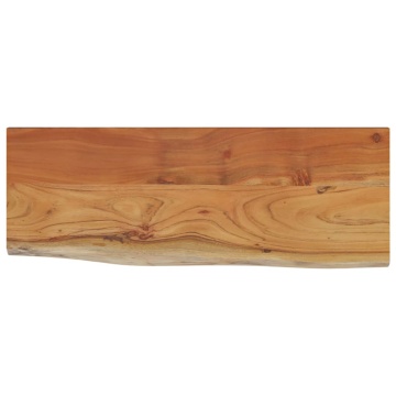 Raft perete 80x30x2,5 cm dreptunghiular lemn acacia margine vie - Img 2