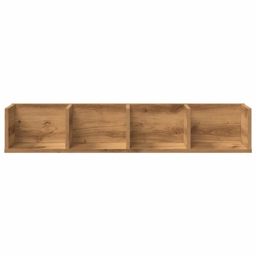 Raft perete CD-uri stejar artizanal 100x18x18 cm lemn prelucrat - Img 4