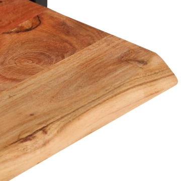 Rafturi de perete 2 buc. 100x24x35 cm lemn masiv acacia/oțel - Img 4