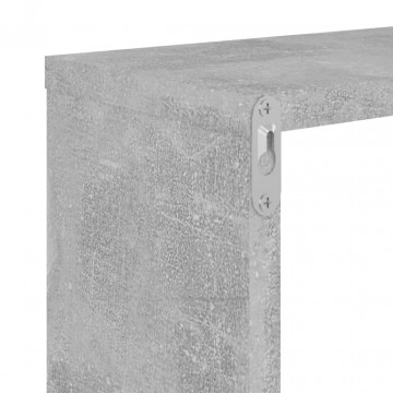 Rafturi de perete, 2 buc, gri beton, 100x15x20 cm, PAL - Img 6