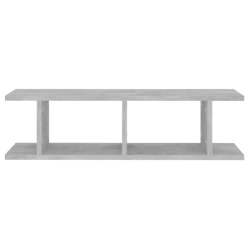 Rafturi de perete, 2 buc., gri beton, 75x18x20 cm, lemn - Img 7
