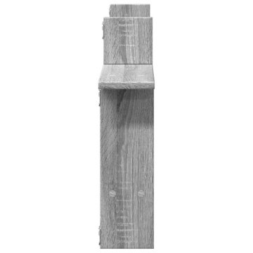 Rafturi de perete 2 buc. gri sonoma, 50x12x50 cm lemn prelucrat - Img 8
