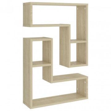 Rafturi de perete, 2 buc., stejar sonoma, 50x15x50 cm, PAL - Img 2