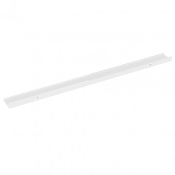 Rafturi de perete, 4 buc., alb extralucios, 115x9x3 cm - Img 8