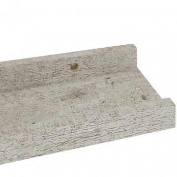 Rafturi de perete, 4 buc., gri beton, 40x9x3 cm - Img 6