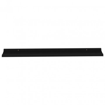 Rafturi de perete, 4 buc., negru, 115x9x3 cm - Img 4