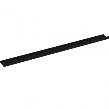 Rafturi de perete, 4 buc., negru, 115x9x3 cm - Img 5