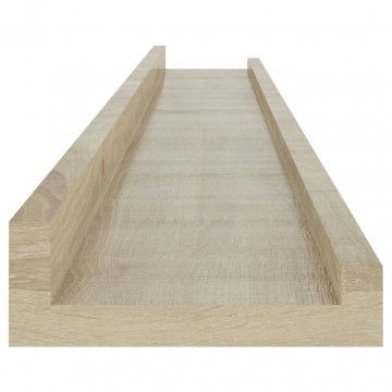 Rafturi de perete, 4 buc., stejar sonoma, 80x9x3 cm - Img 7