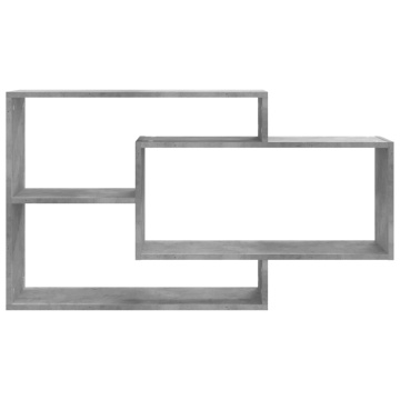 Rafturi de perete, gri beton, 104x20x58,5 cm, lemn prelucrat - Img 4
