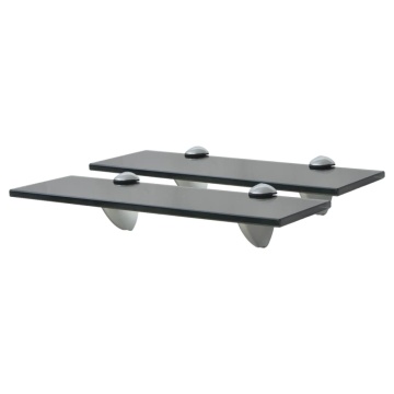 Rafturi suspendate, 2 buc., 30 x 20 cm, sticlă, 8 mm - Img 1