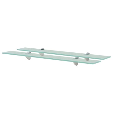 Rafturi suspendate, 2 buc., 70 x 20 cm, sticlă, 8 mm - Img 1
